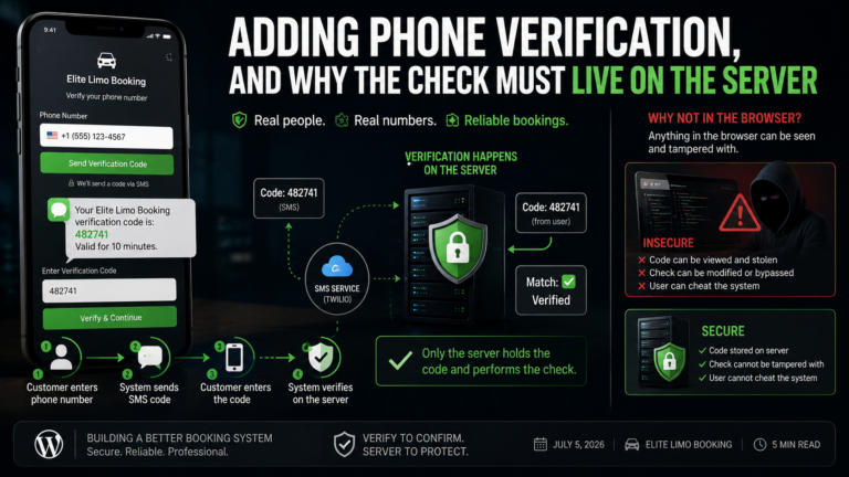 Adding Phone Verification, and Why the Check Must Live on the Server