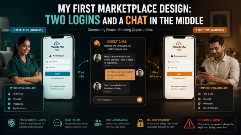 My First Marketplace Design: Two Logins and a Chat in the Middle